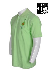 P616  來樣訂造Polo恤  飲品 飲食行業 度身訂造淨色Polo恤  網上下單工作Polo恤  Polo恤製衣廠     粉綠色